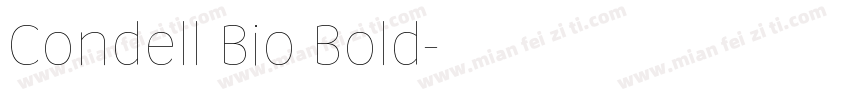 Condell Bio Bold字体转换